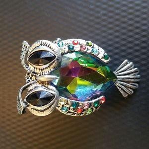 Jeweled Owl Stretch Ring